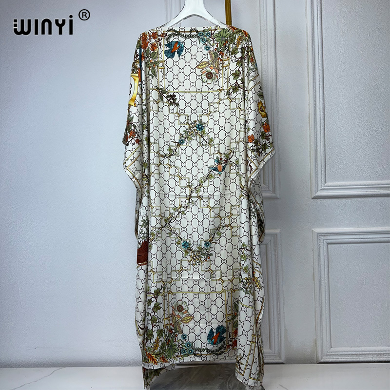 Boho Summer Beach Maxi Dress - Winyi-女性のためのアフリカのマキシドレス、トルコの文字がプリントされた、エレガントで豪華な、ドバイのデザイン、フリーサイズ、Dubai、2021