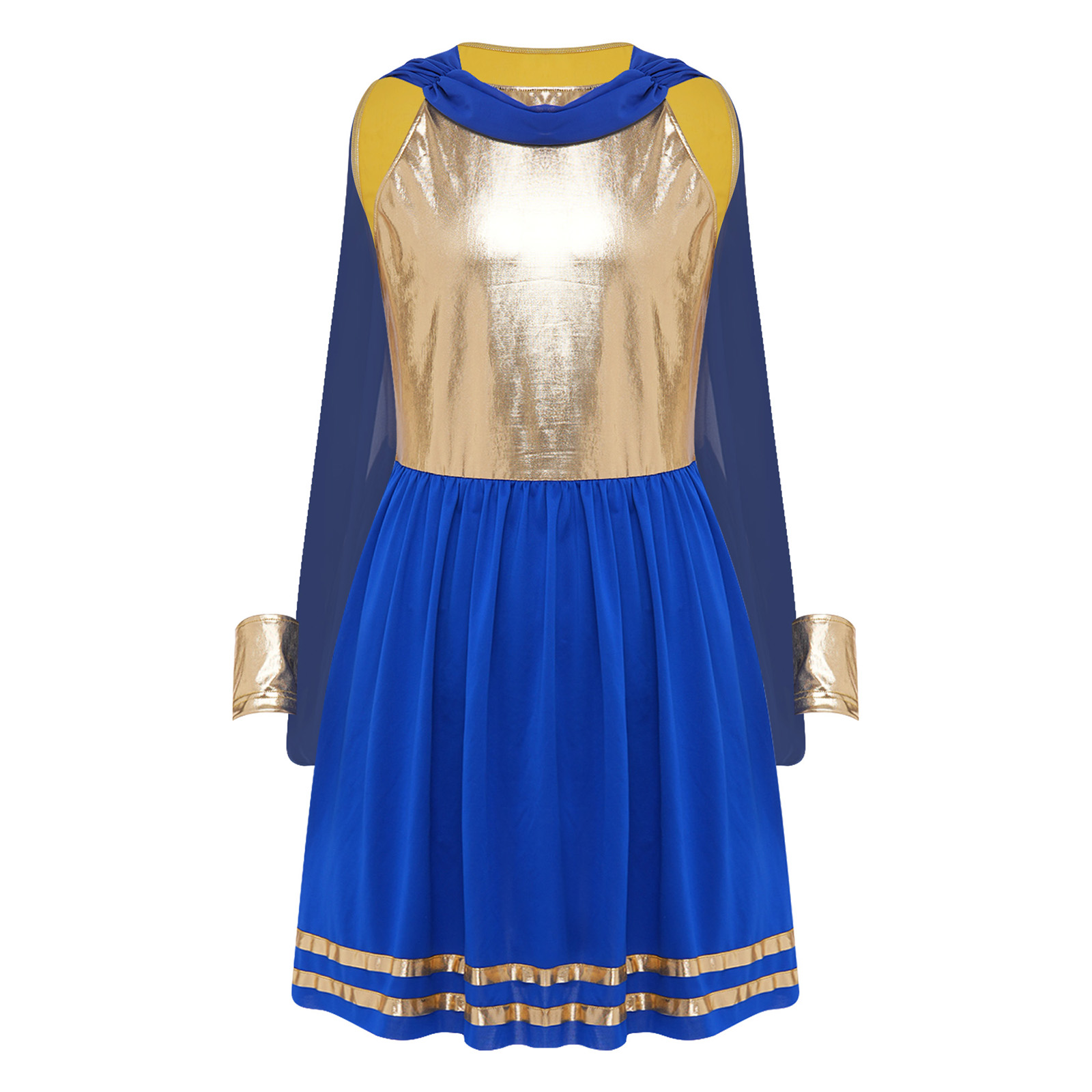 Dresses - 古代ギリシャの衣装、ハロウィーンコスプレ、古代ギリシャの祭典やロールプレイ、祝祭日に着用できるトーガドレスとリストバンドのセット。