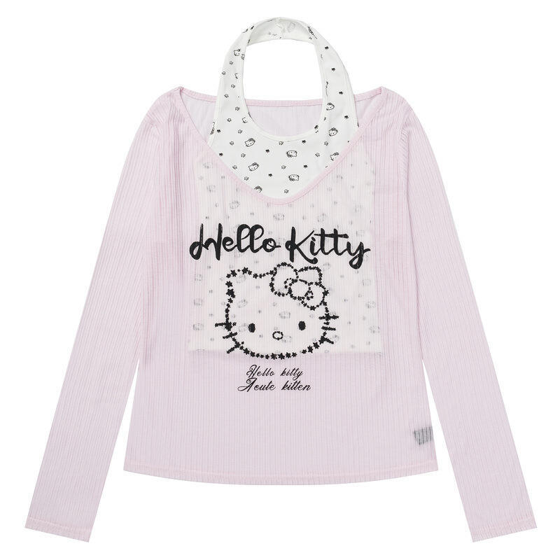 Blouses - タンクトップ ホルターネック 長袖 Tシャツ ハローキティ レディース