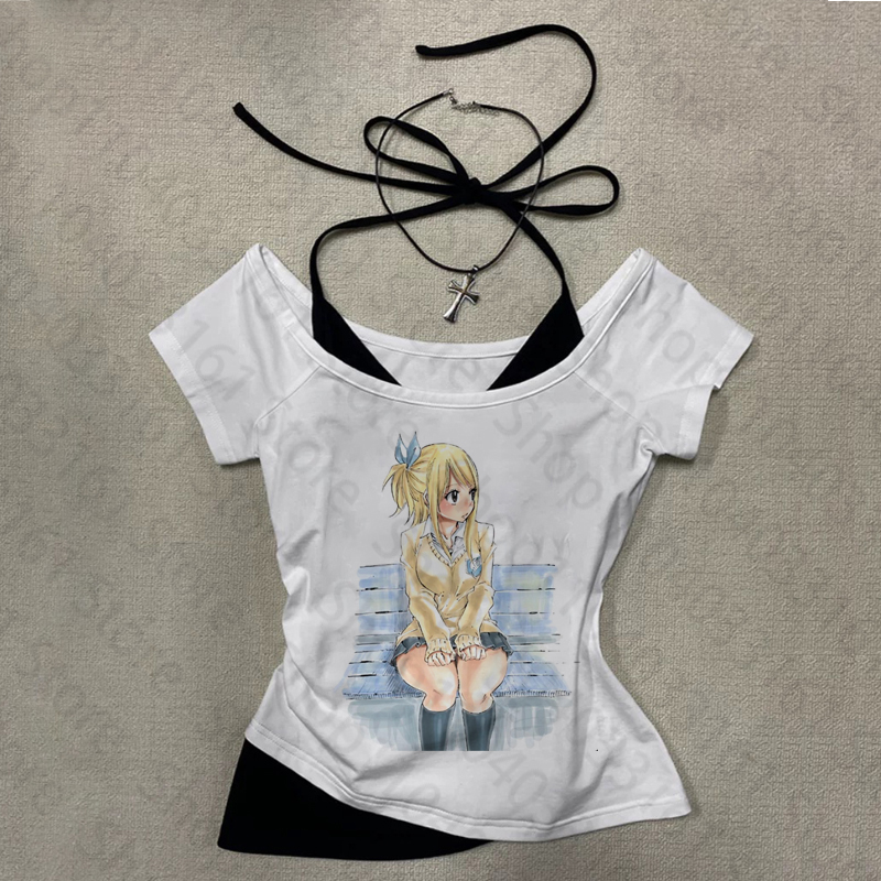 パンク ストリートウェア Y2K クロップトップ レディース - Y2K Graphic Baby Tee Crop のレビューと価格