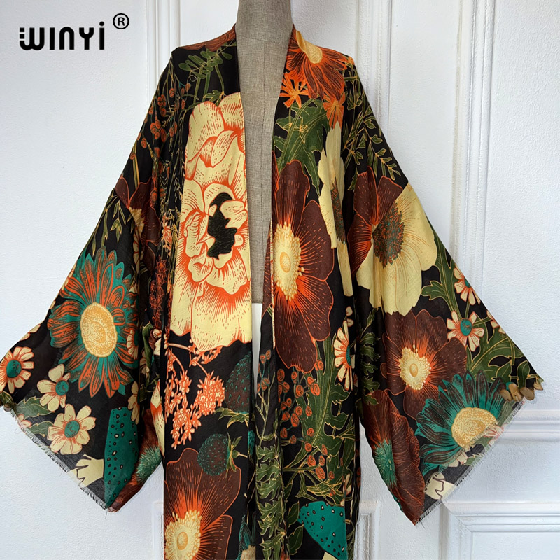 WINYI アフリカファッション 夏用着物マキシドレス ビー - Boho Summer Beach Maxi Dress のレビューと価格