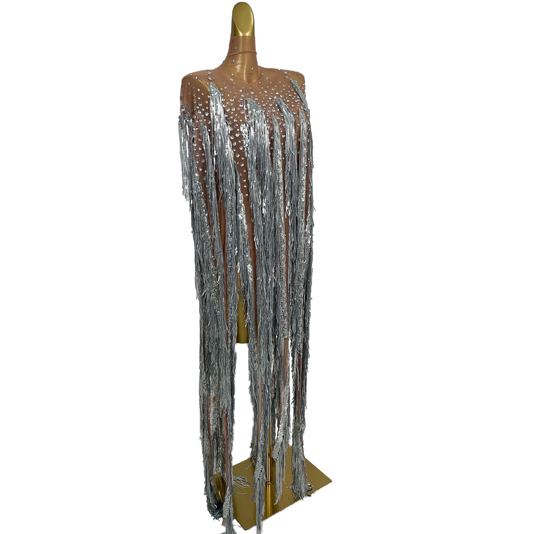 yusanBar シースルー メッシュ素材の衣装、きらめくラ - Sparkly Rhinestone Club Party Dress のレビューと価格