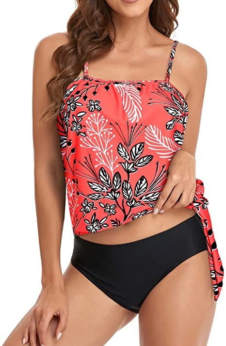 女性用ハイウエストビキニクロップトップ水着おなかコントロール - Swimwear のレビューと価格