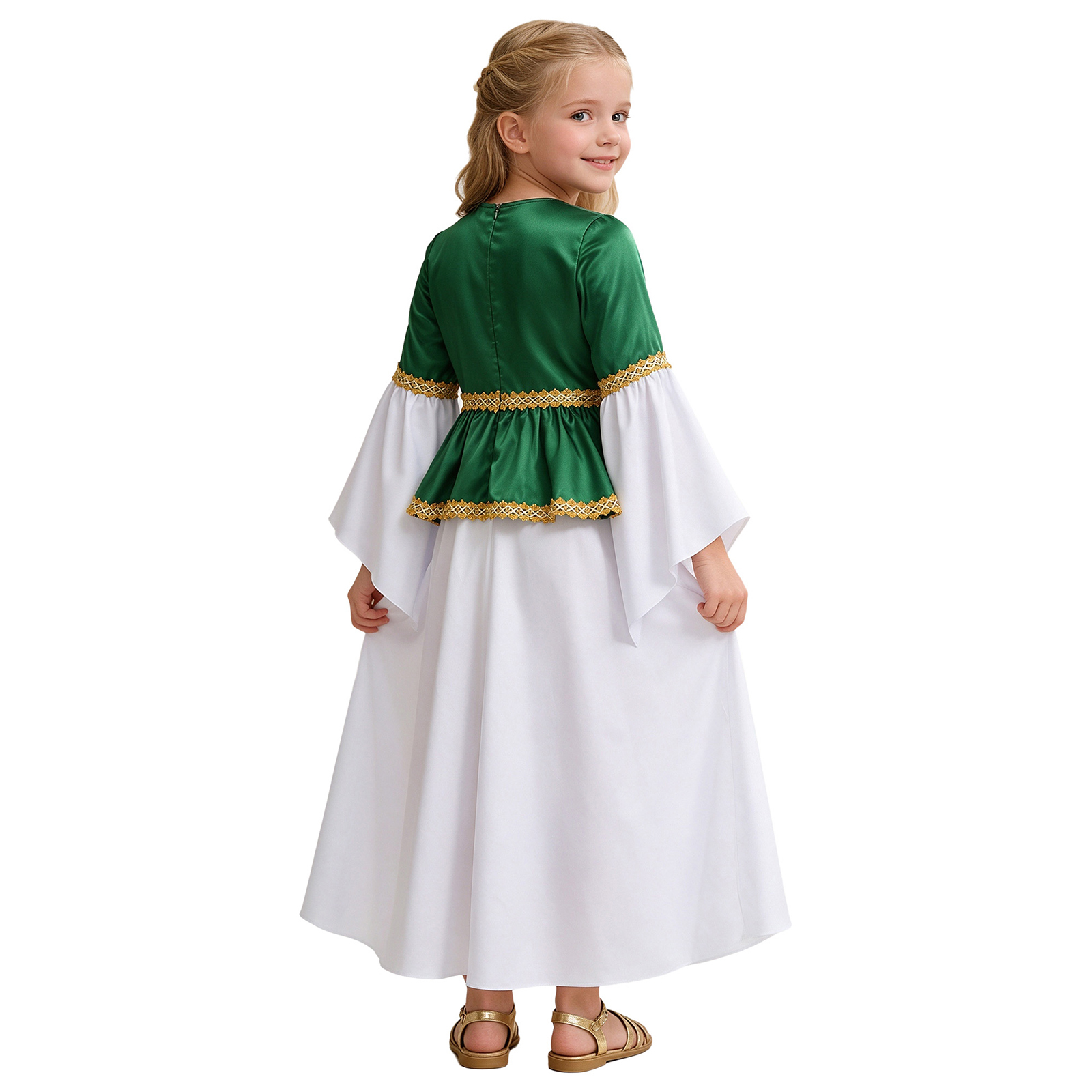 子供用、女の子向け、ルネサンス風コスプレ衣装、フレア袖、ゴー - Dresses のレビューと価格