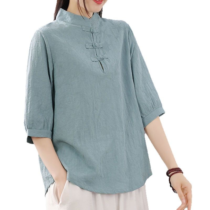 プルオーバー、クルーネック、レギュラーレングス、文学的な雰囲 - Blouses のレビューと価格