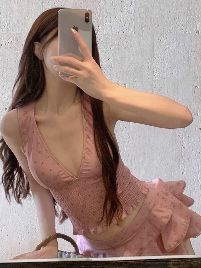 夏の女性の服痩身タンキニ水着女性控えめなスカート付きビキニセ - Skirts のレビューと価格