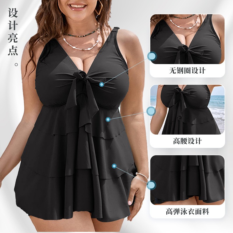 女性タンキニ水着ノースリーブ水着プラスサイズハイウエスト水着 - Skirts のレビューと価格