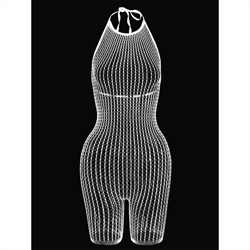 セクシーな女性用、網目模様のシースルー素材の、背中が大きく開 - Sexy Mesh Sheer Bodycon Dress のレビューと価格